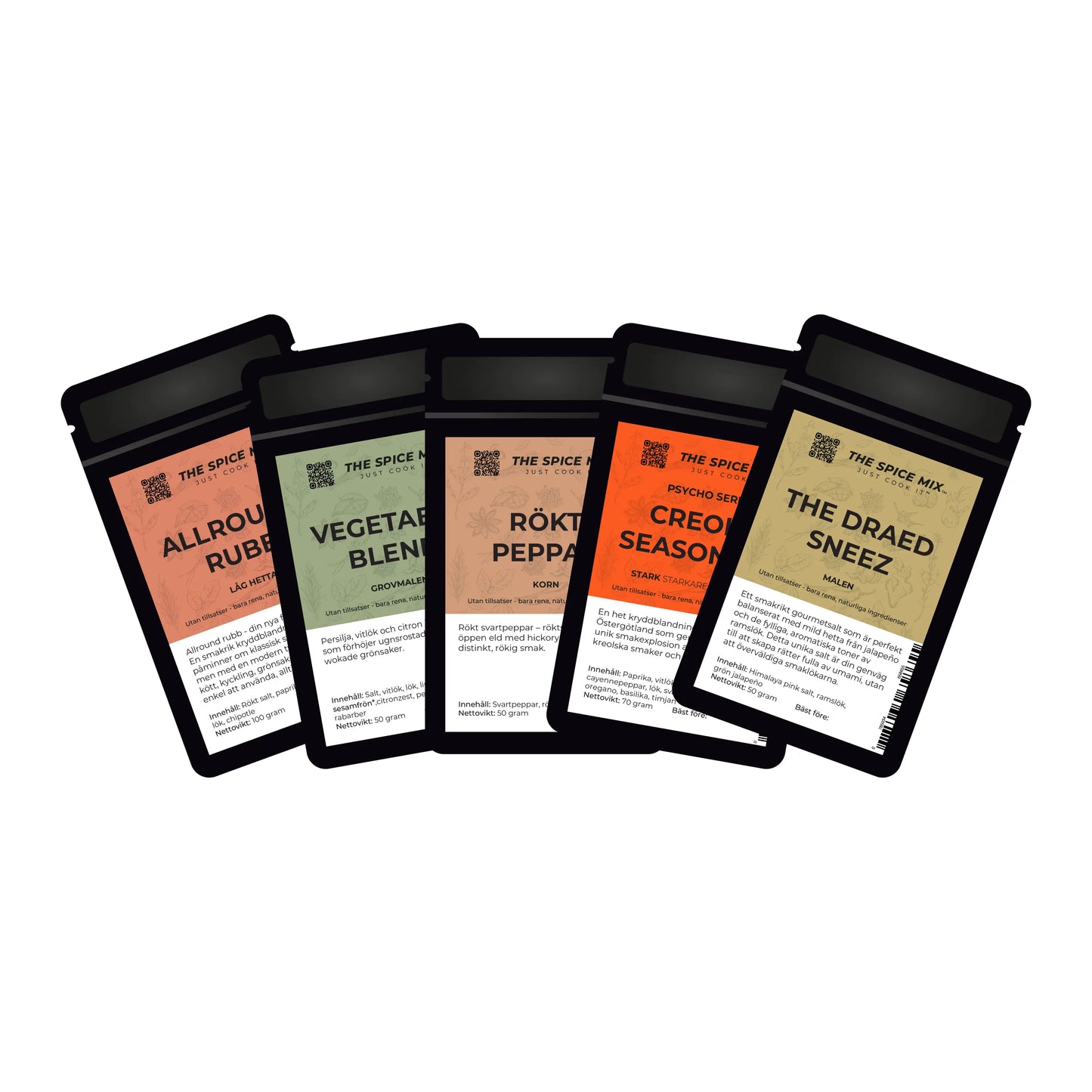 The spice mix -  5-pack Smakfavoriter Mild