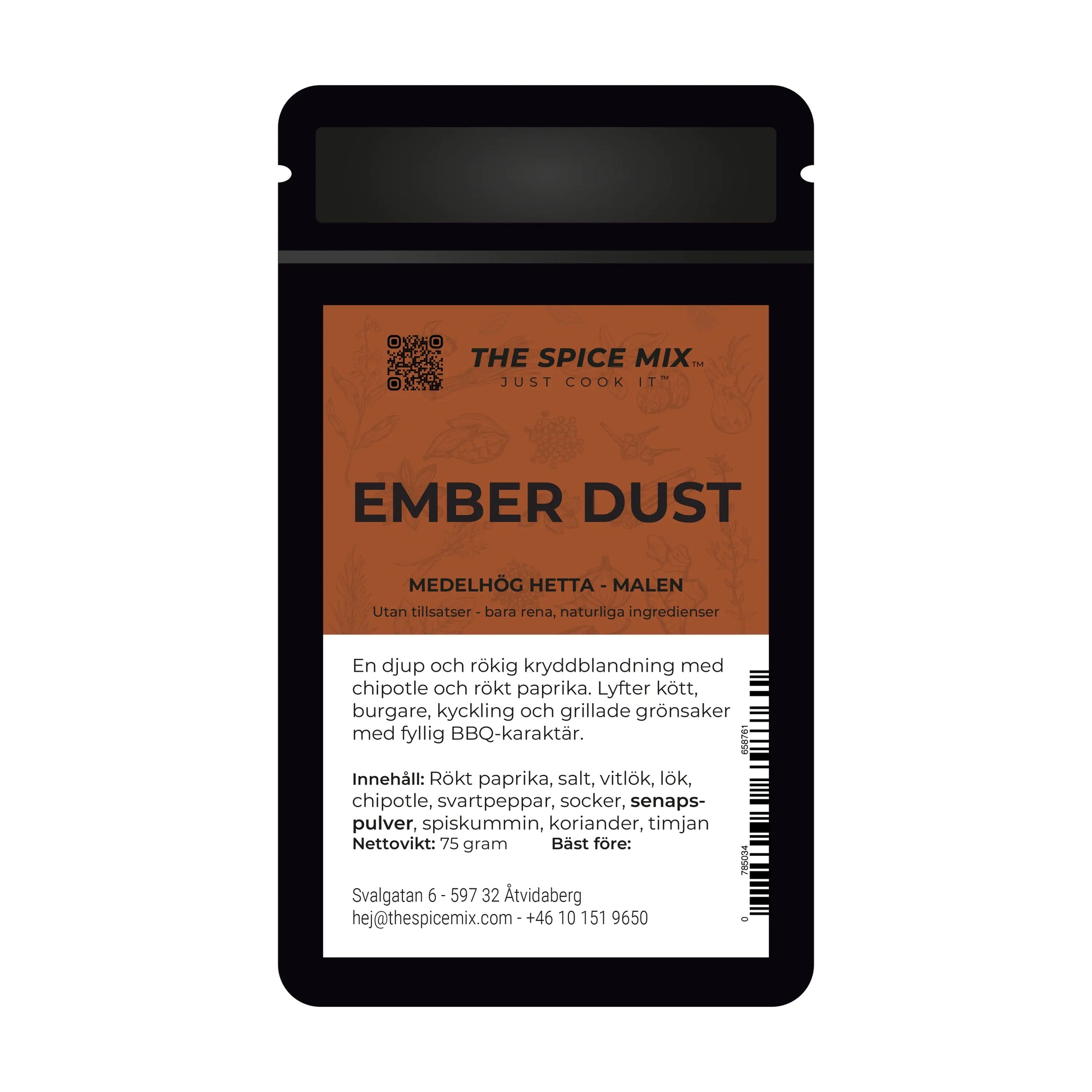 Ember Dust BBQ-rub från The Spice Mix – rökig grillkrydda med chipotle och rökt paprika