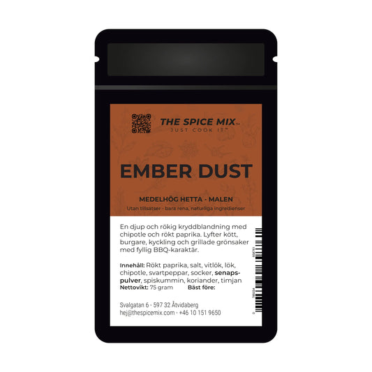 Ember Dust BBQ-rub från The Spice Mix – rökig grillkrydda med chipotle och rökt paprika