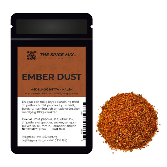 Ember Dust rökig BBQ-rub med chipotle och rökt paprika